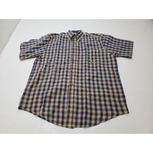 Wrangler Riata Mens Shirt Short Sleeve Collared Button Down Multicolor Plaid M